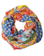 Foulard en soie multicolore