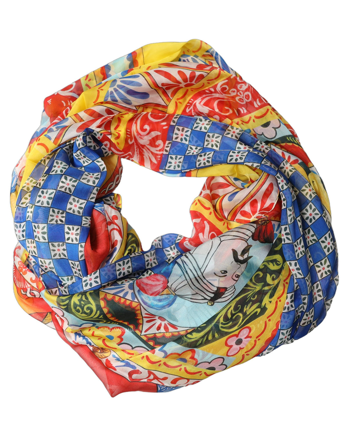 Multicolour Silk Scarf