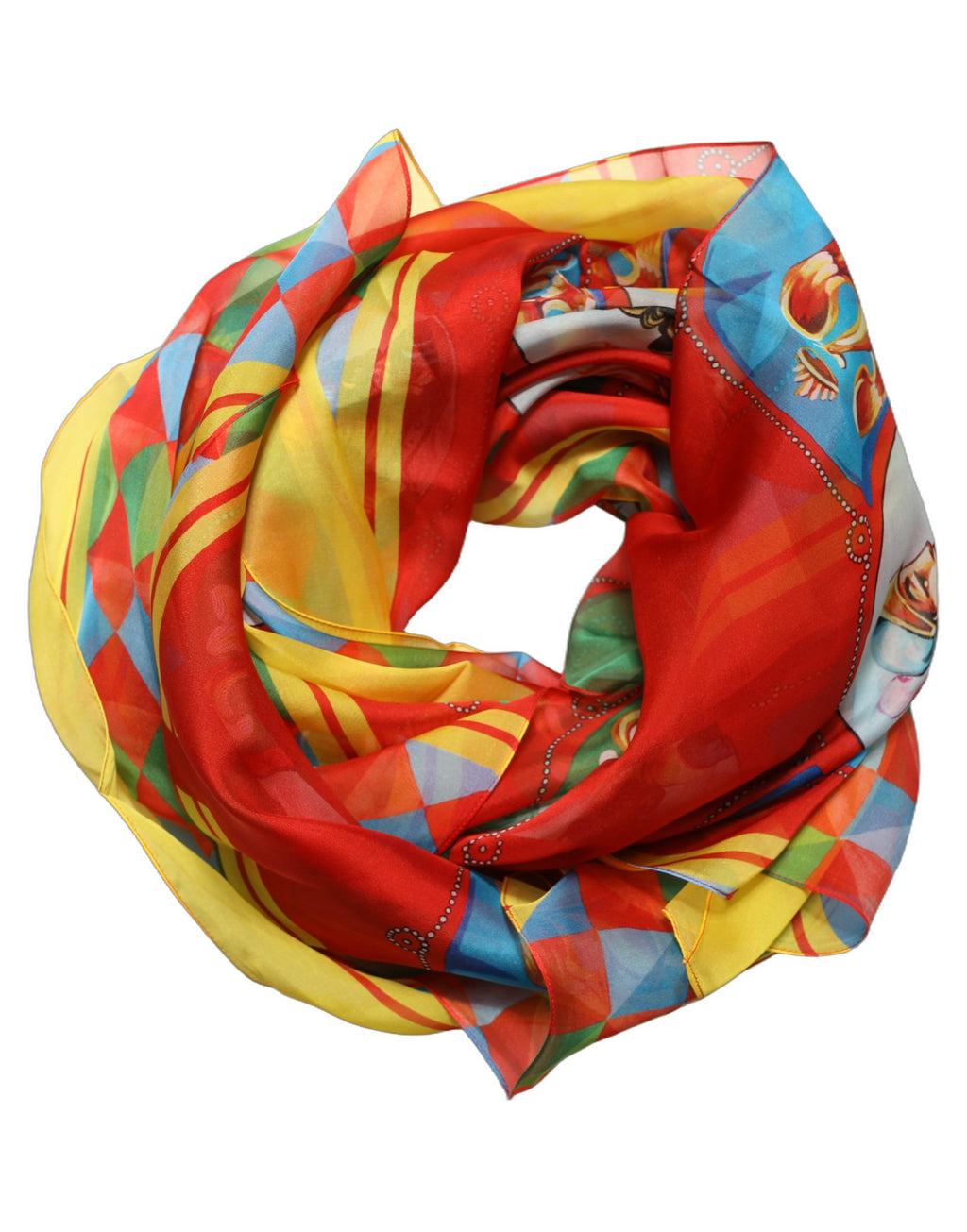 Foulard en soie multicolore