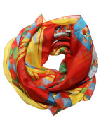 Foulard en soie multicolore