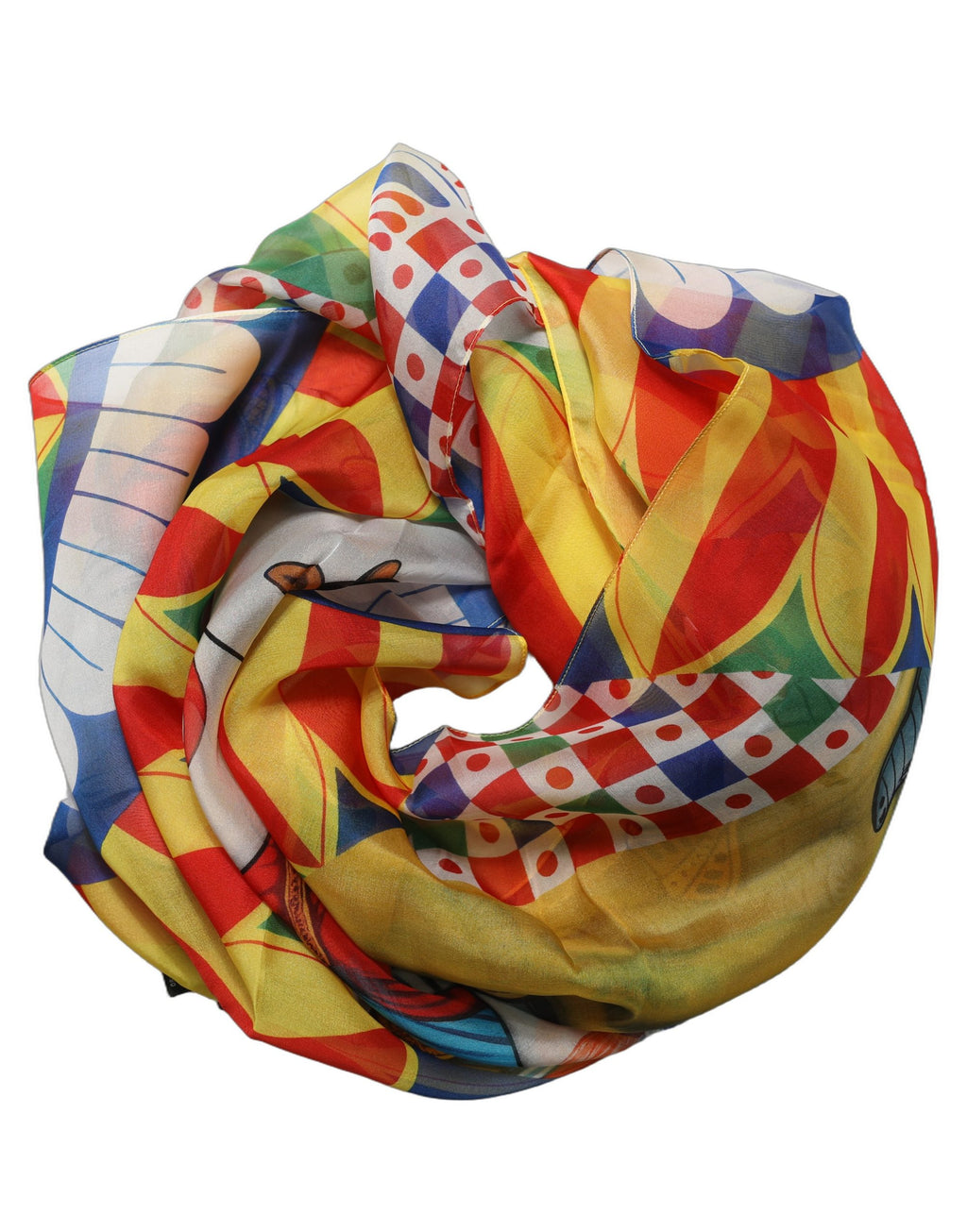 Foulard en soie multicolore