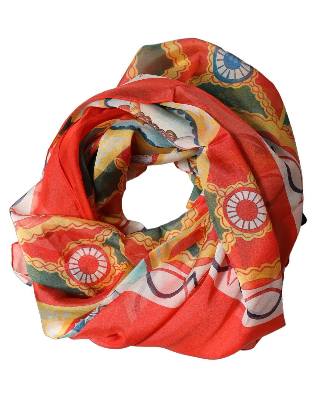 Foulard en soie multicolore