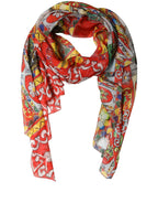 Foulard en soie multicolore
