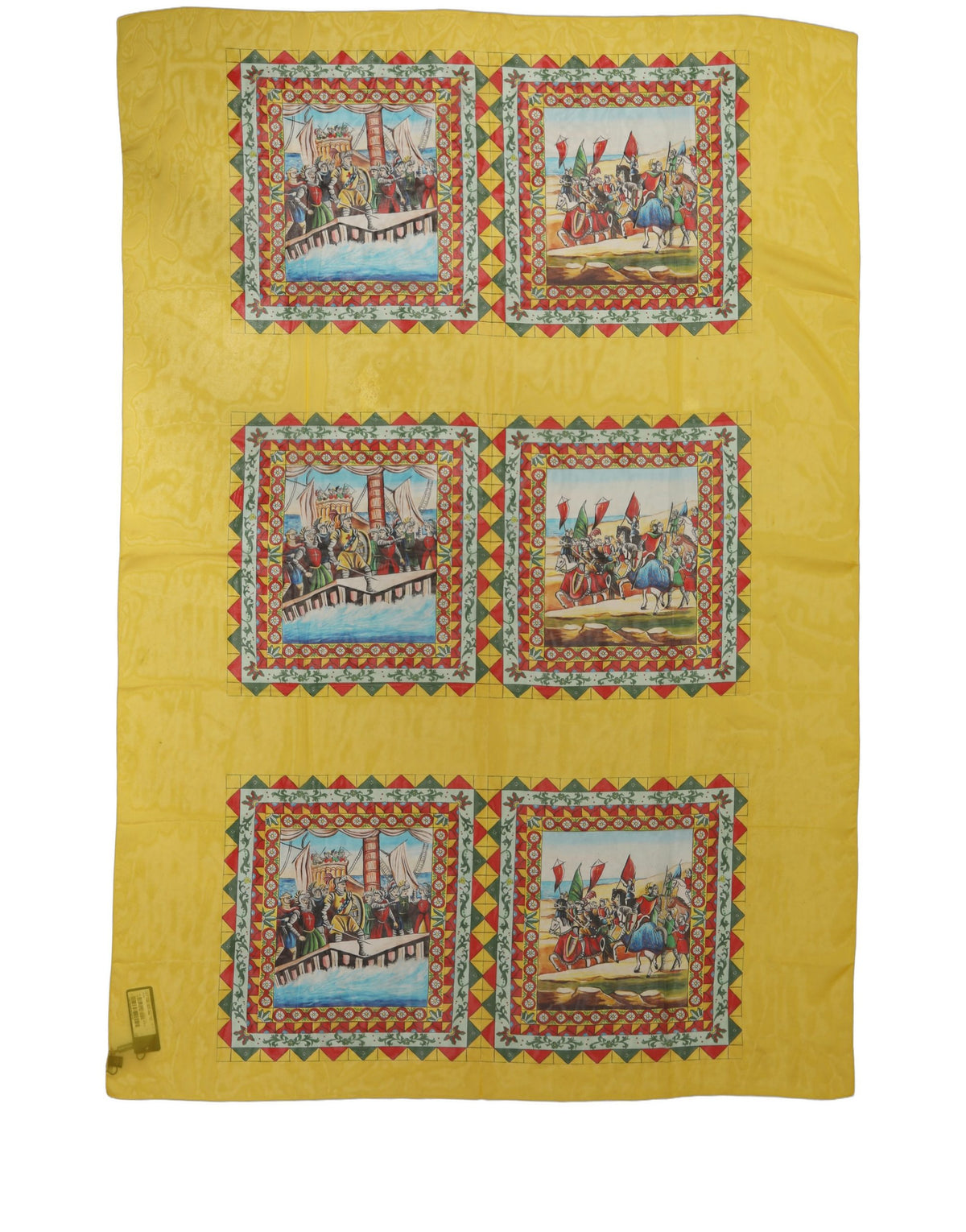 Foulard en soie jaune