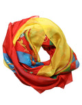 Foulard en soie multicolore