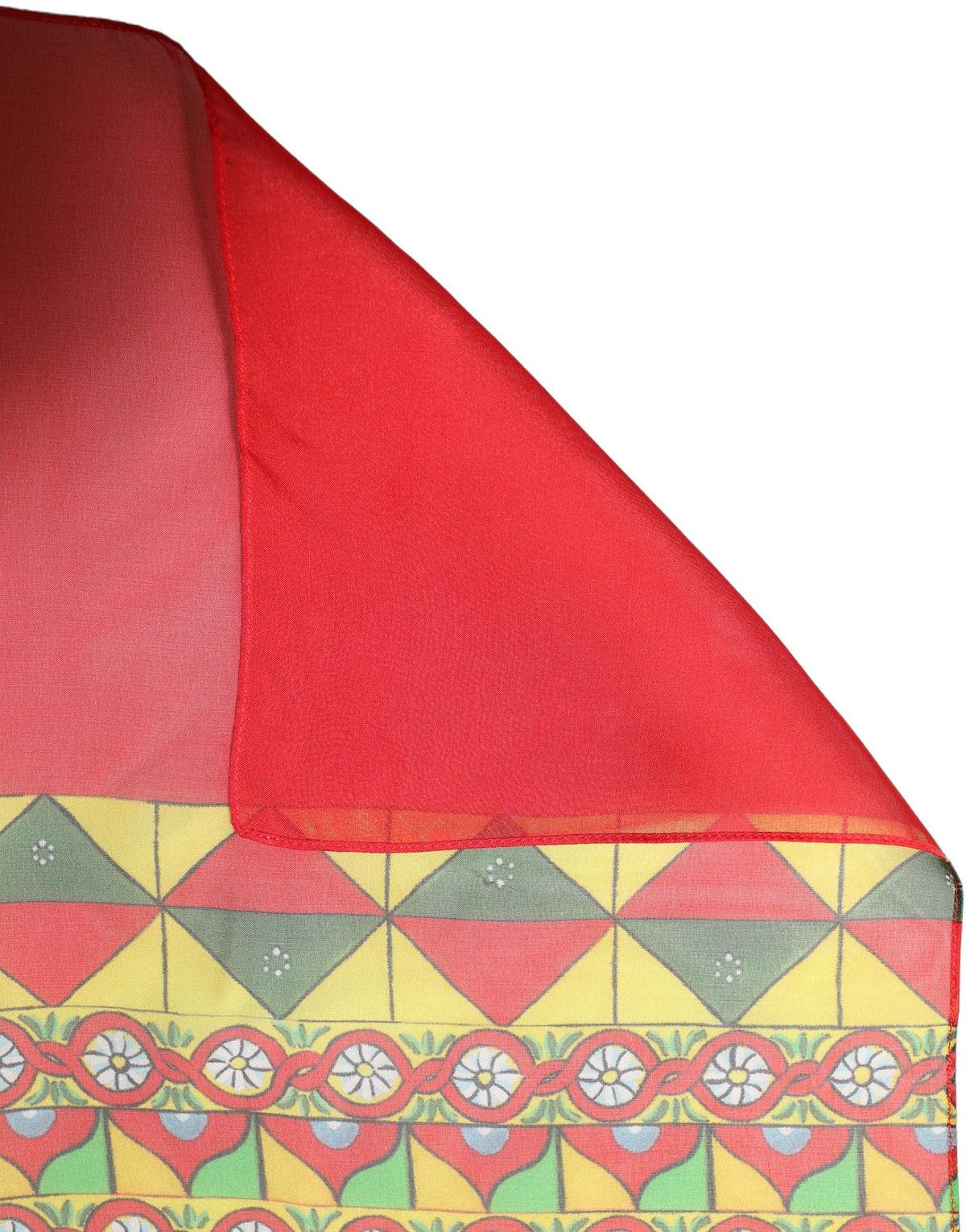 Foulard en soie rouge