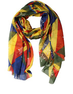 Foulard en soie multicolore