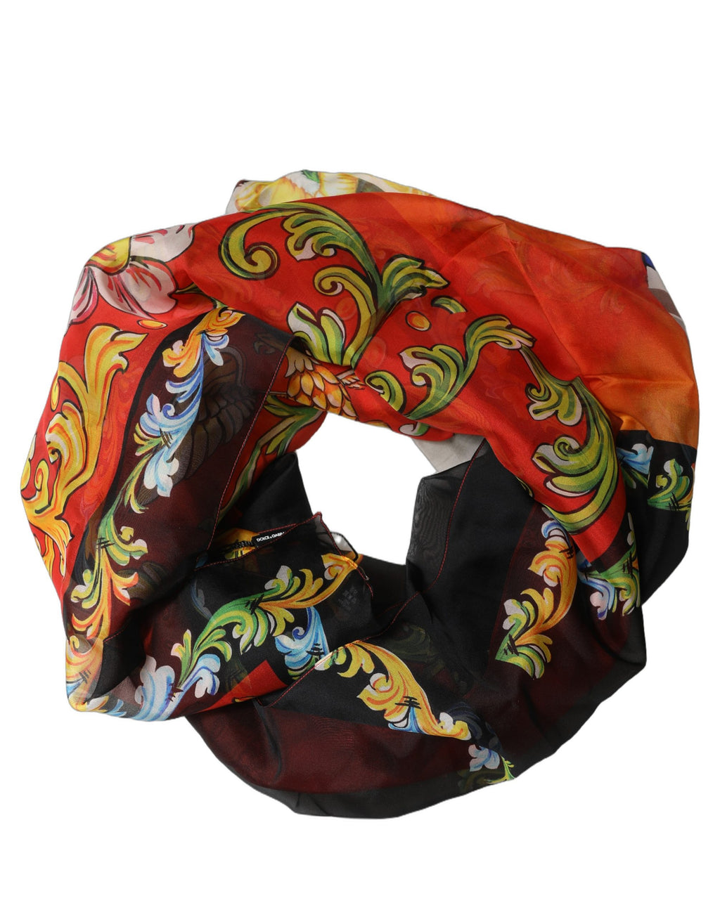 Foulard en soie multicolore