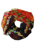 Foulard en soie multicolore
