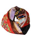 Foulard en soie multicolore