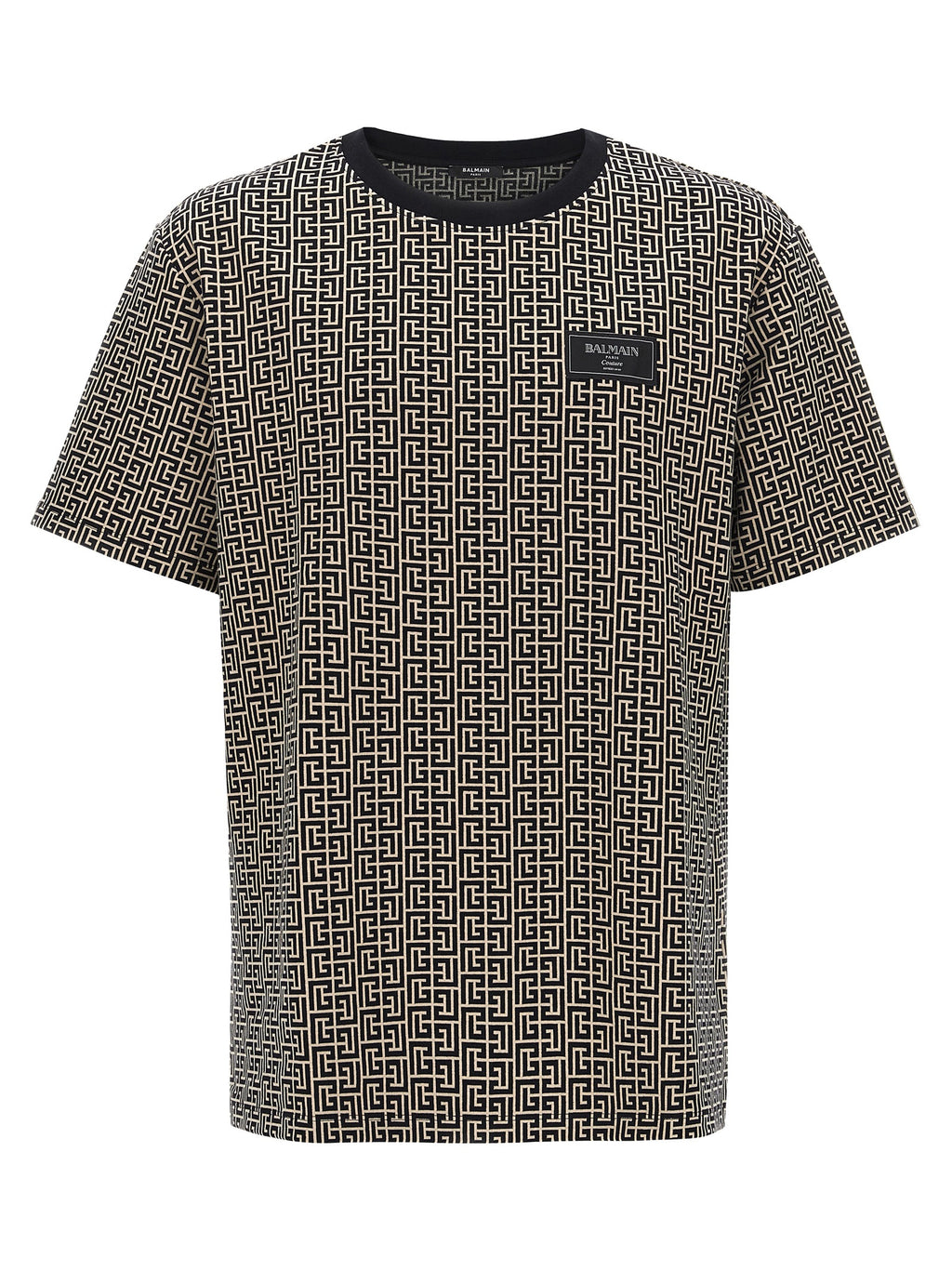 T-shirt en coton blanc et noir