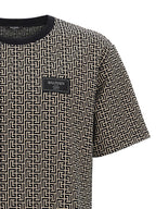T-shirt en coton blanc et noir