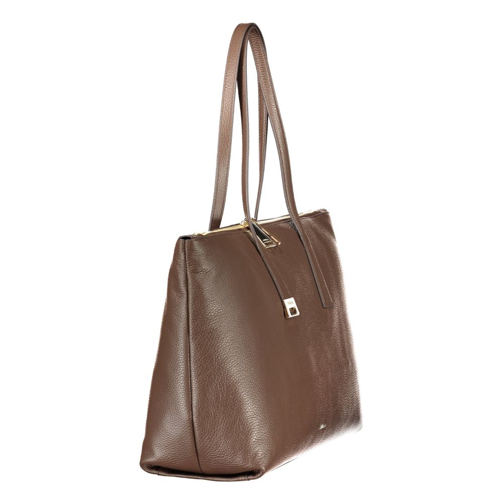 Sac à main en cuir marron