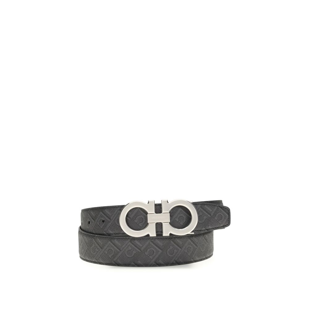 Ceinture classique en cuir de veau noir