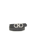 Ceinture classique en cuir de veau noir