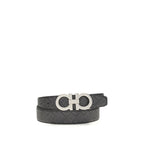 Ceinture classique en cuir de veau noir