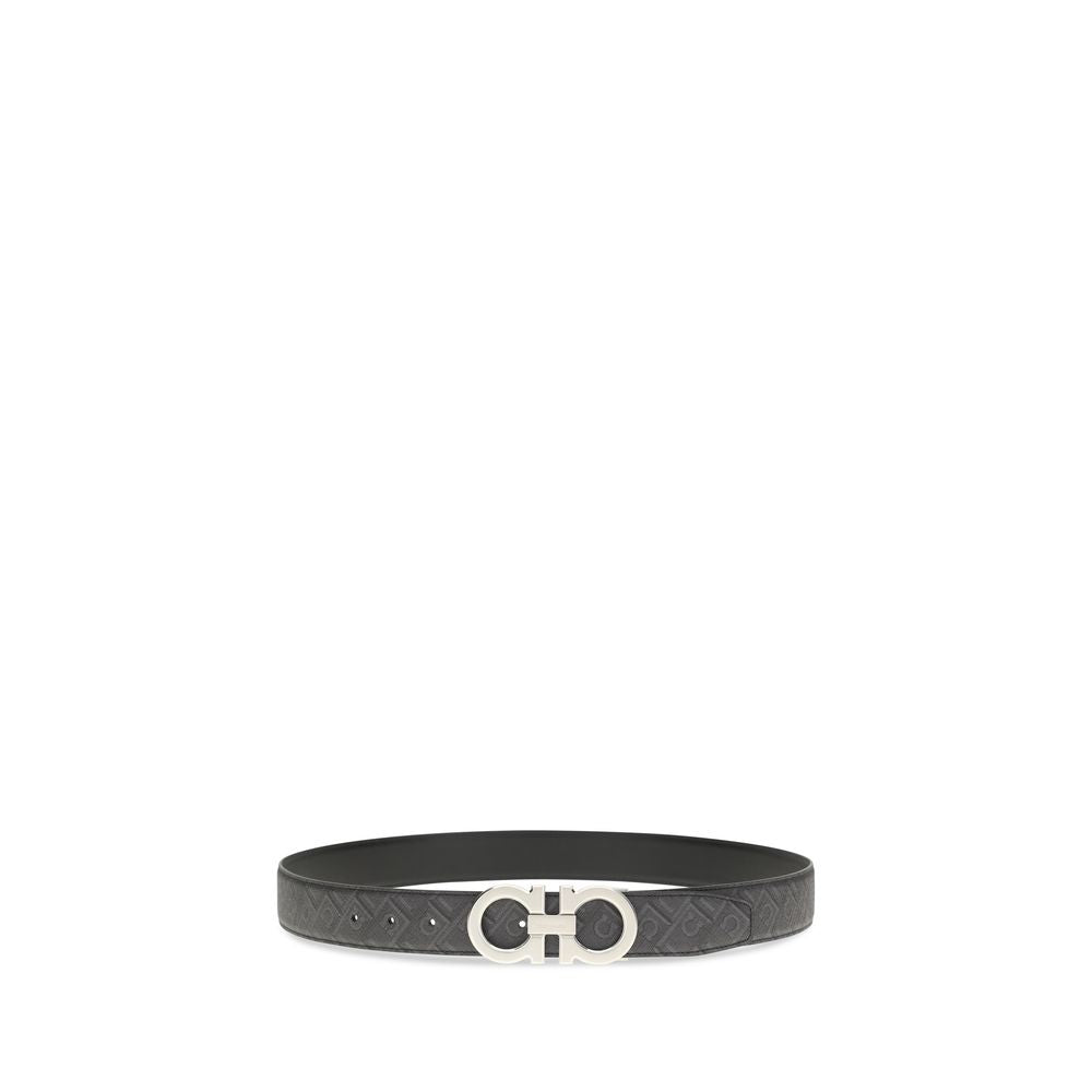 Ceinture classique en cuir de veau noir
