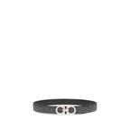 Ceinture classique en cuir de veau noir