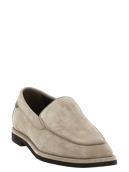 Mocassins en daim beige