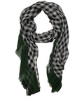 Foulard en soie vert et blanc