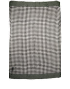 Foulard en soie vert et blanc