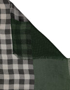 Foulard en soie vert et blanc