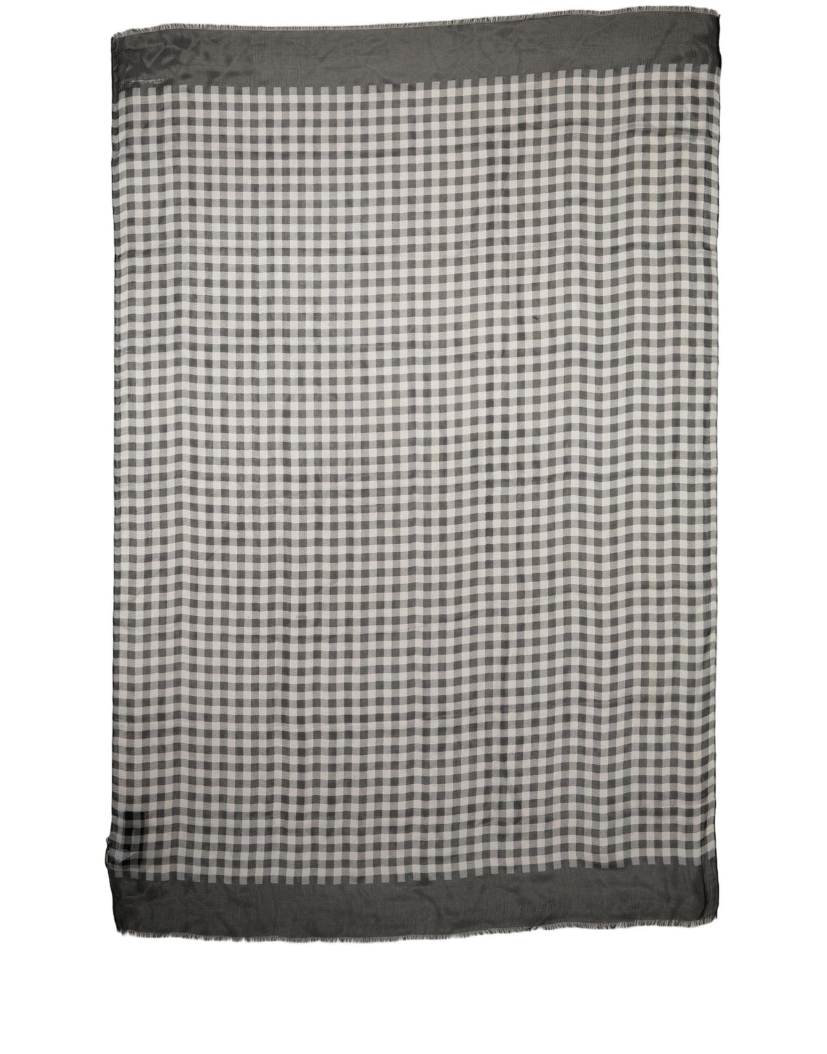 Foulard en soie noir et blanc