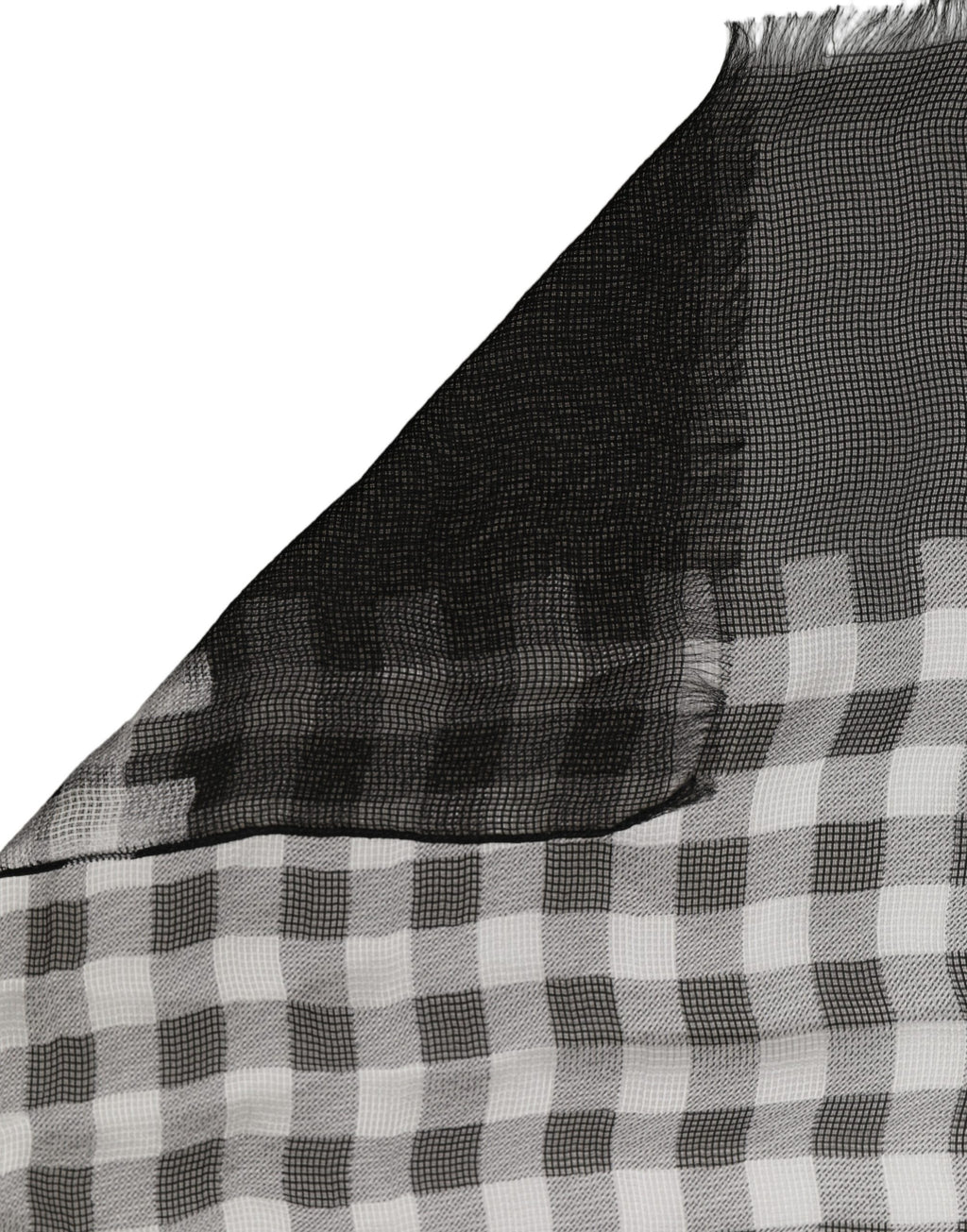 Black and White Silk Scarf