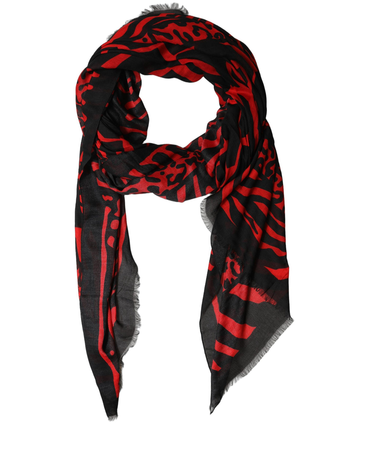 Écharpe noire et rouge