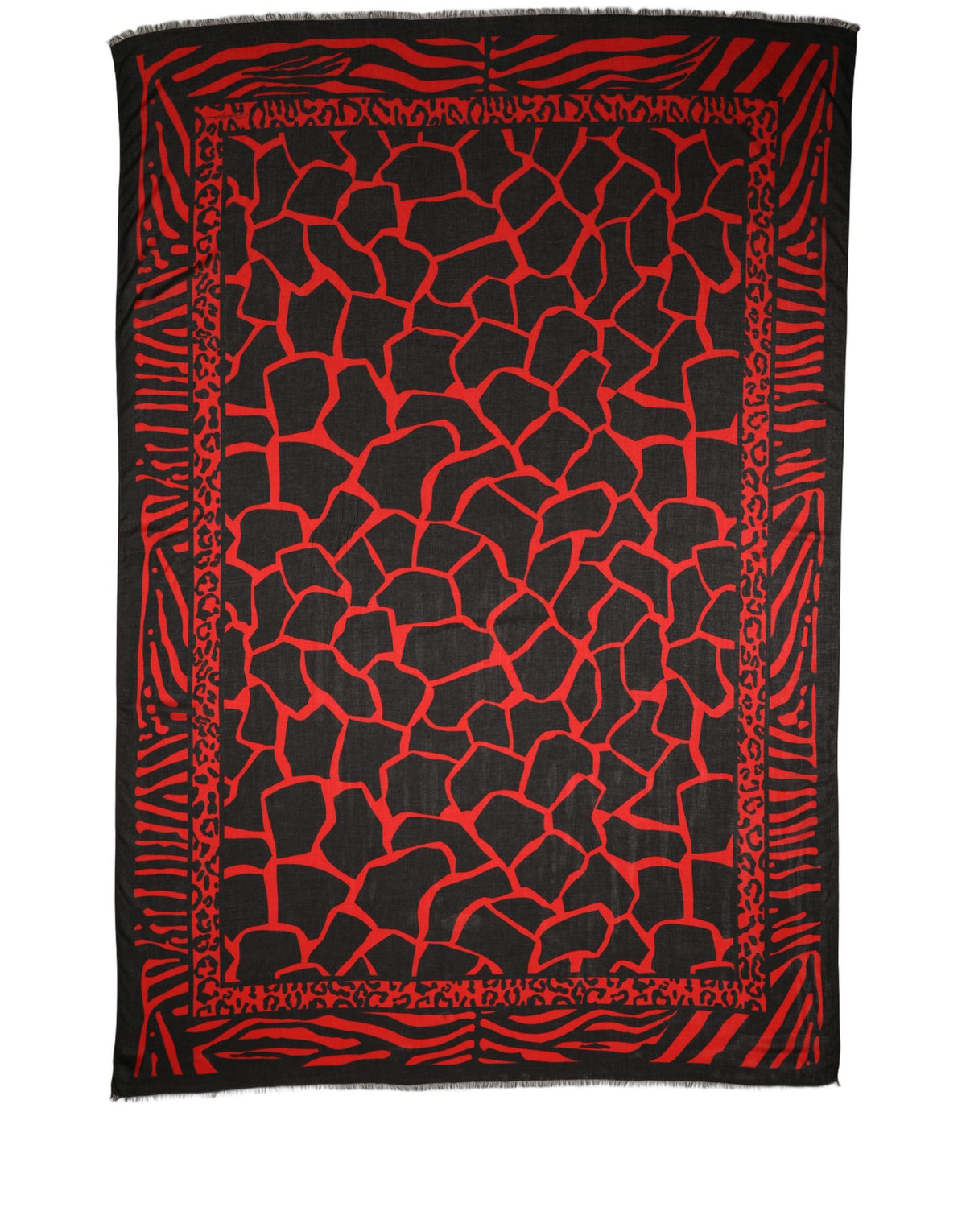 Écharpe noire et rouge