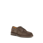 Chaussures à lacets en daim marron