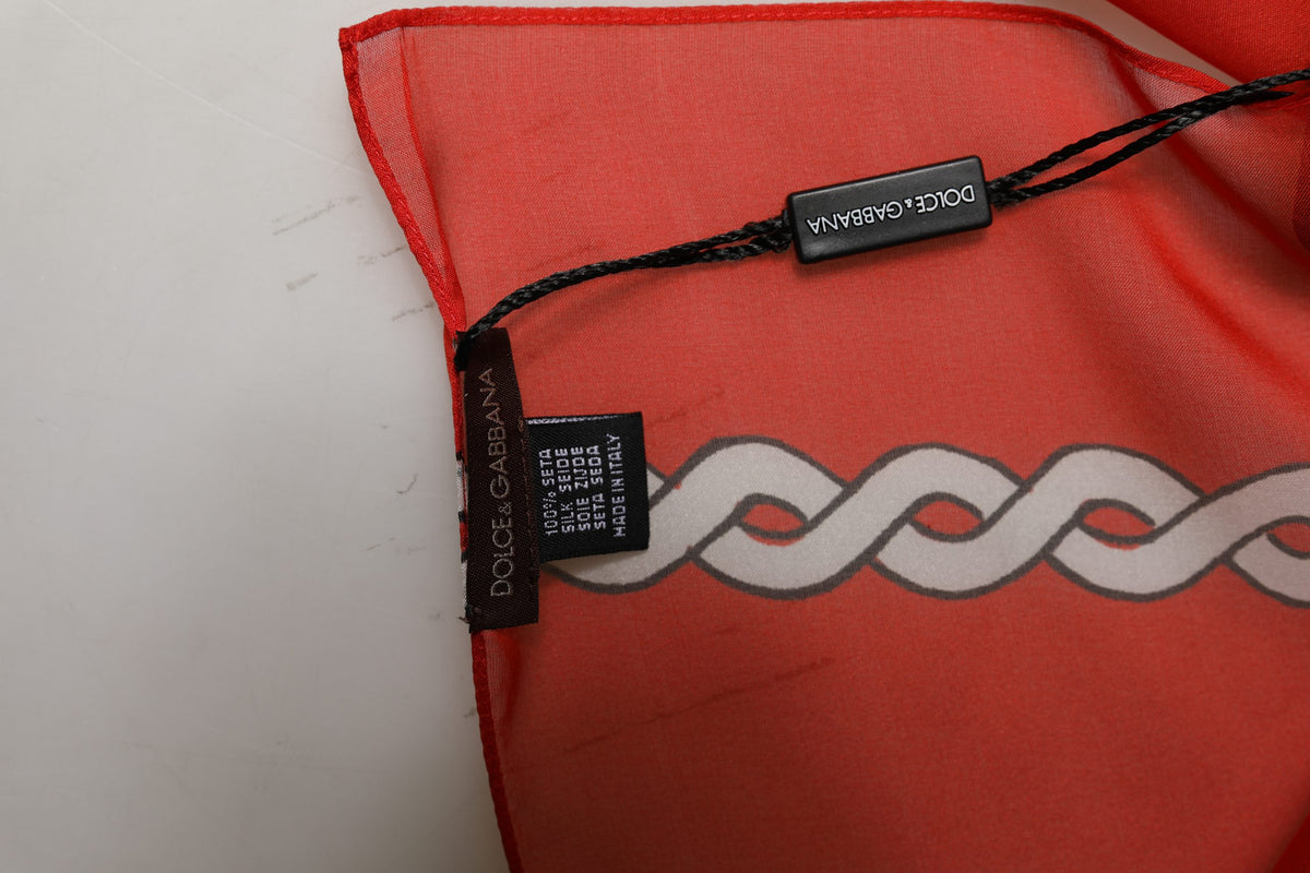 Foulard en soie rouge
