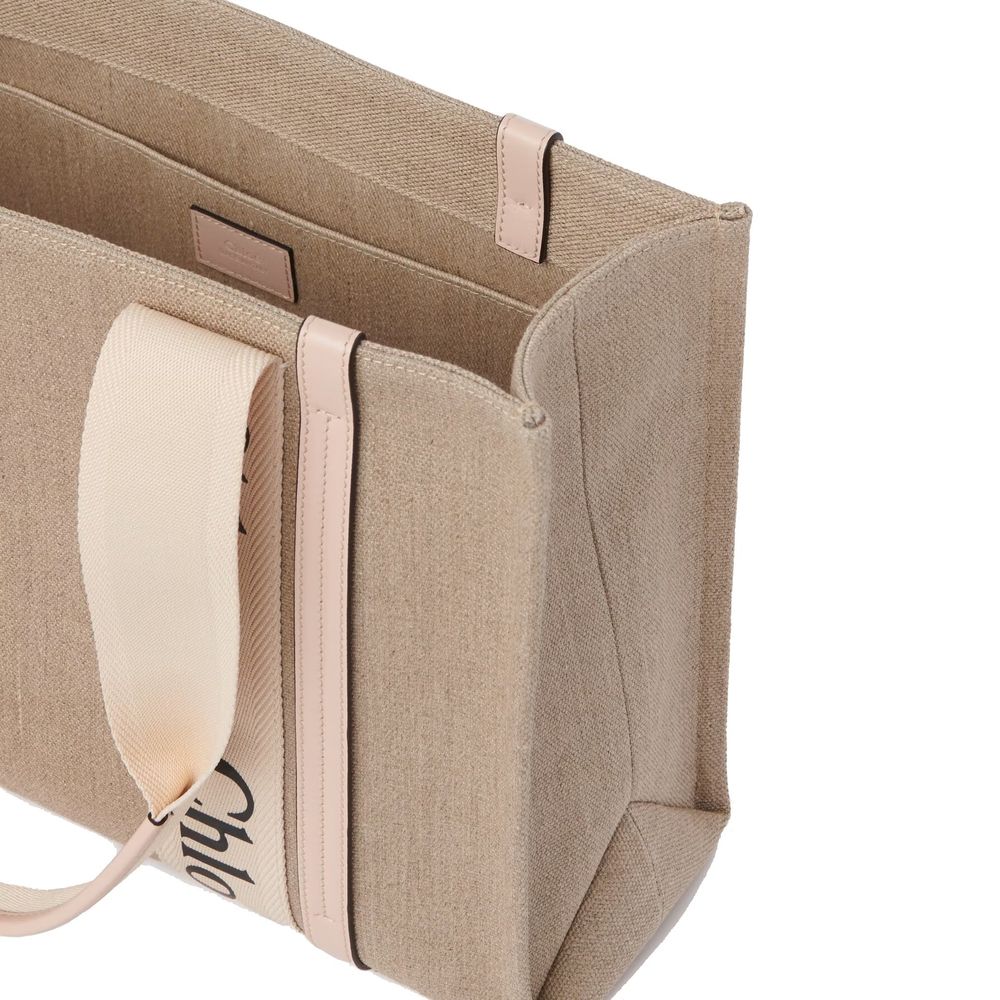 Sac cabas en lin beige