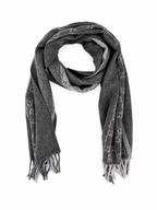 Écharpe GG en cachemire – Gris anthracite
