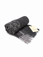 Écharpe GG en cachemire – Gris anthracite