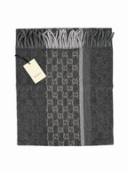 Écharpe GG en cachemire – Gris anthracite