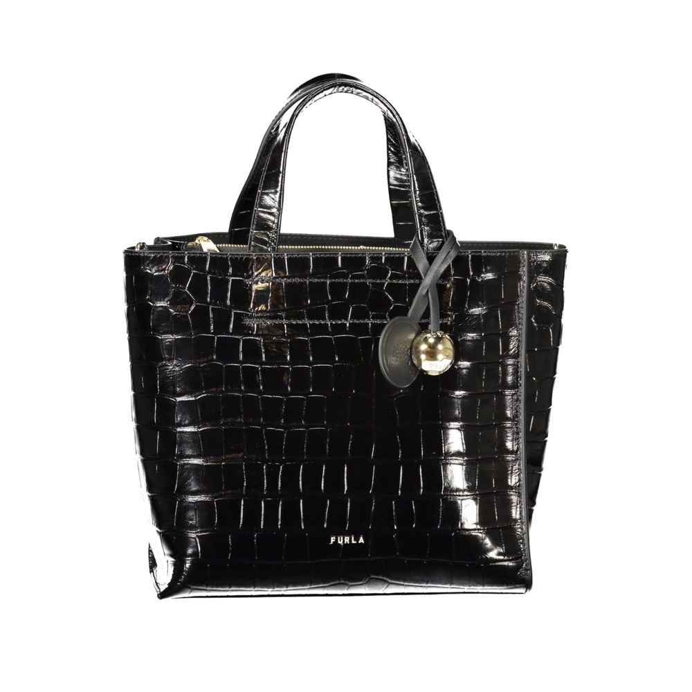 Sac à main en cuir noir