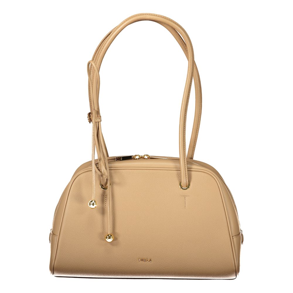 Beige Leather Handbag