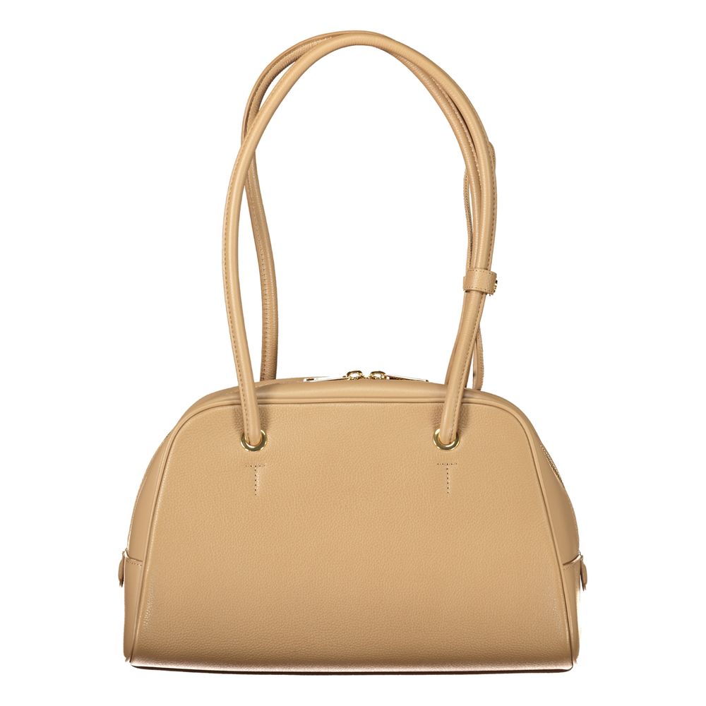 Beige Leather Handbag