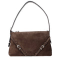 Sac à bandoulière en daim marron