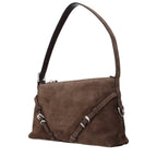 Sac à bandoulière en daim marron