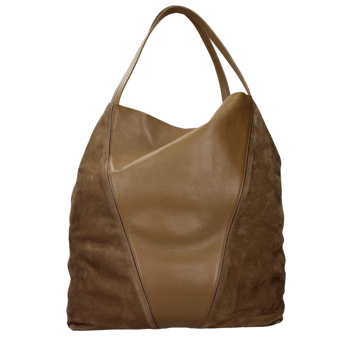 Sac à bandoulière en daim marron