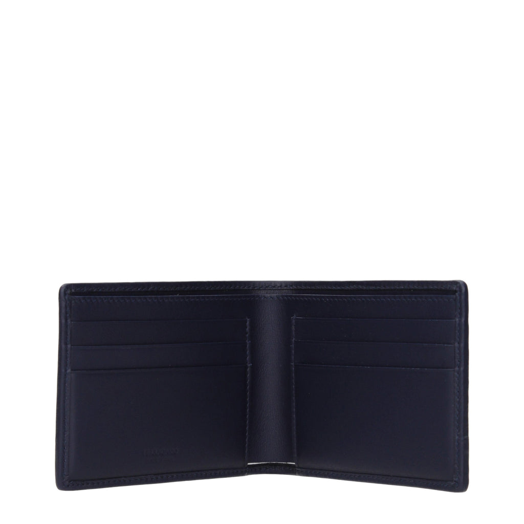 Portefeuille en cuir bleu