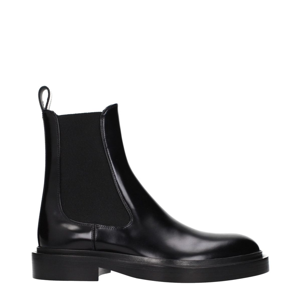 Bottines en cuir noir