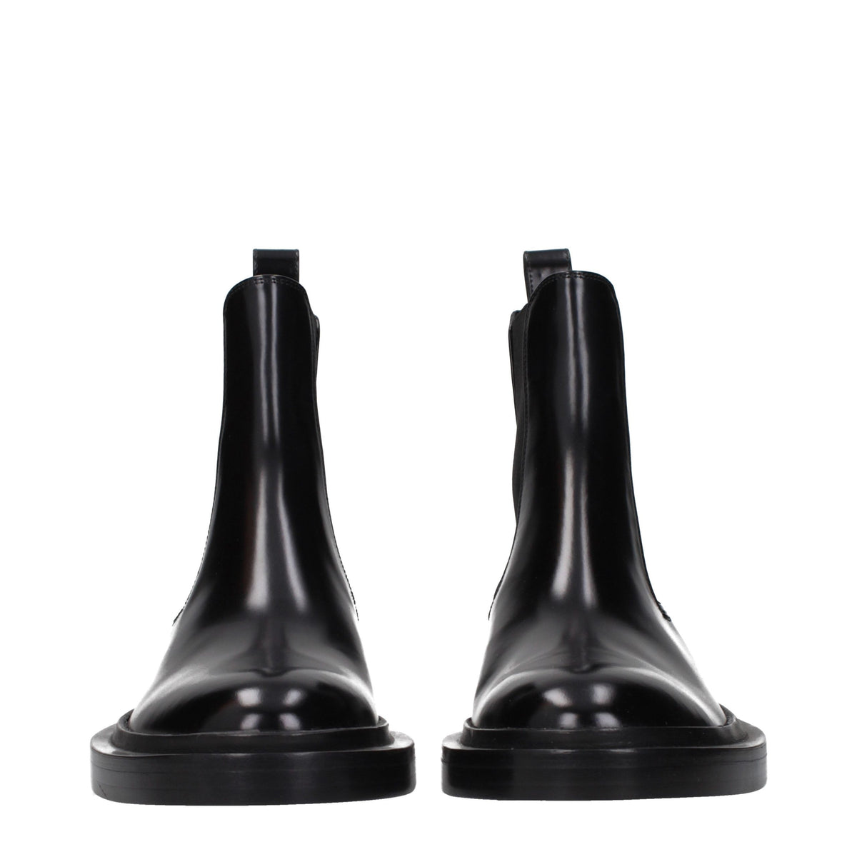 Bottines en cuir noir