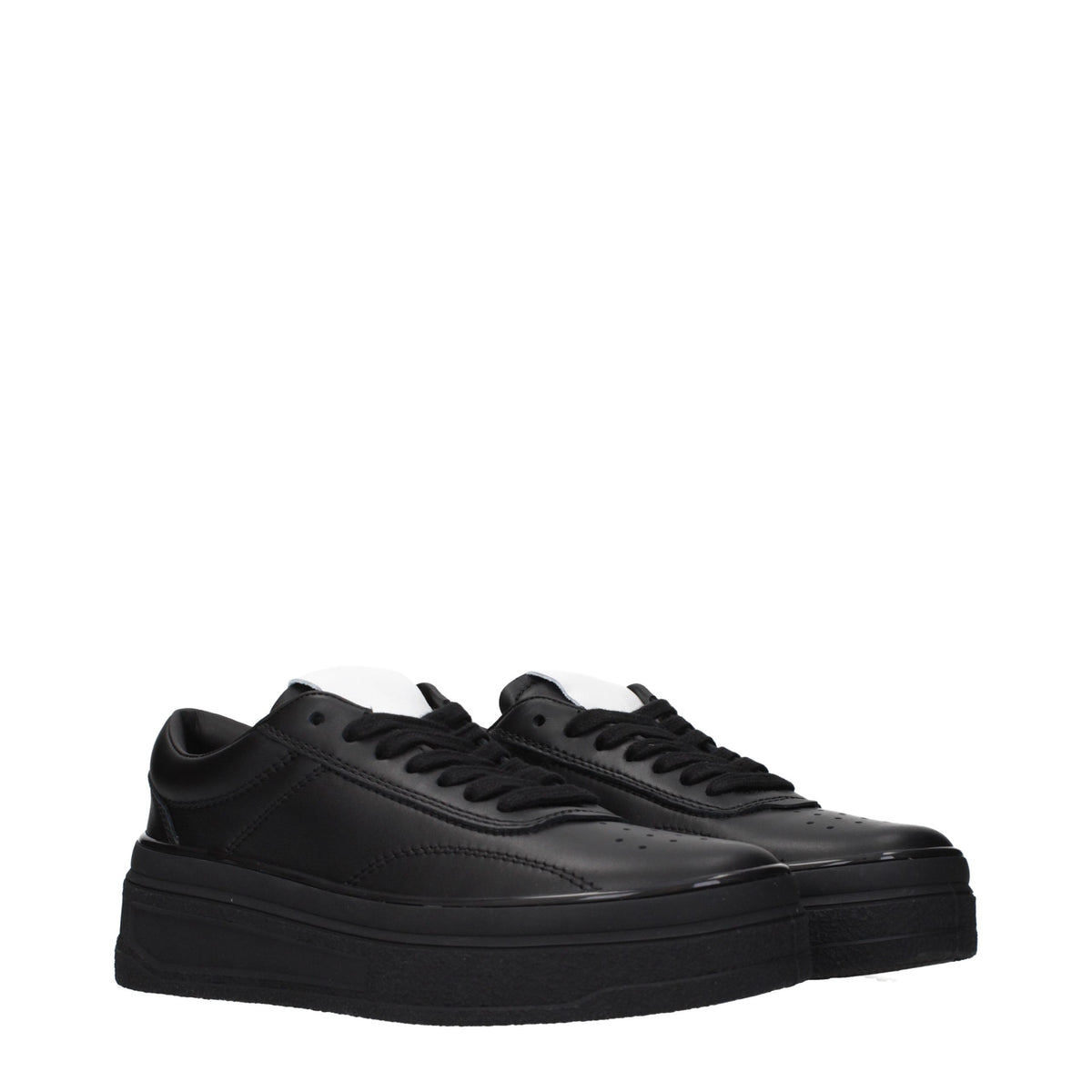 Black Leather Sneakers