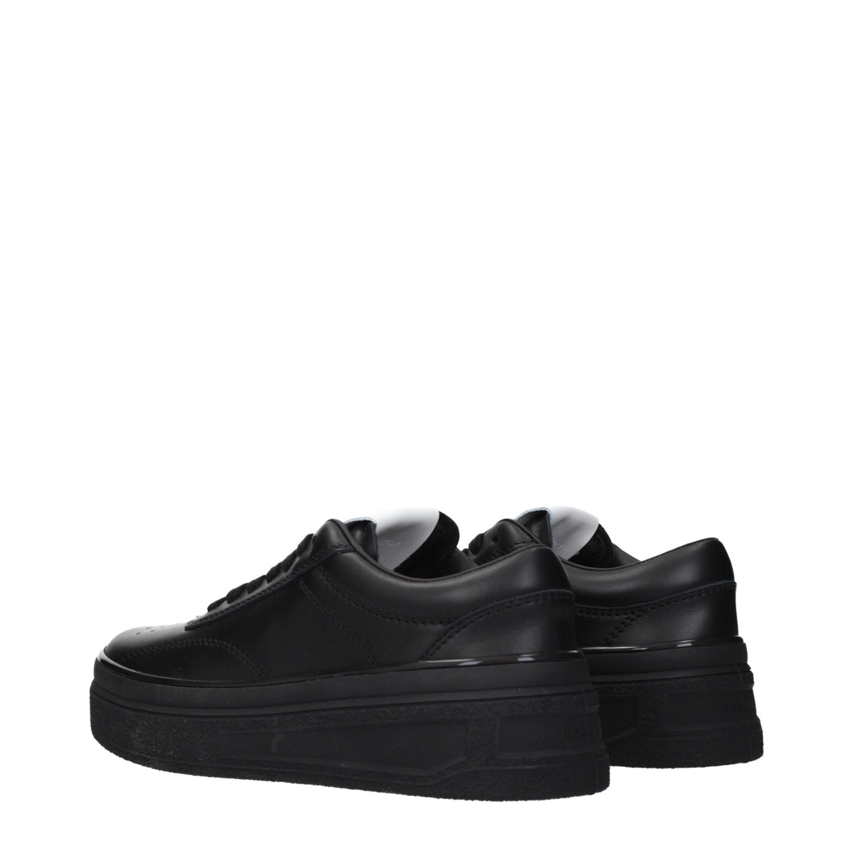 Black Leather Sneakers