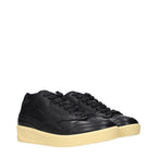 Black Leather Sneakers