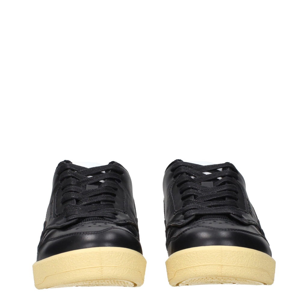 Black Leather Sneakers