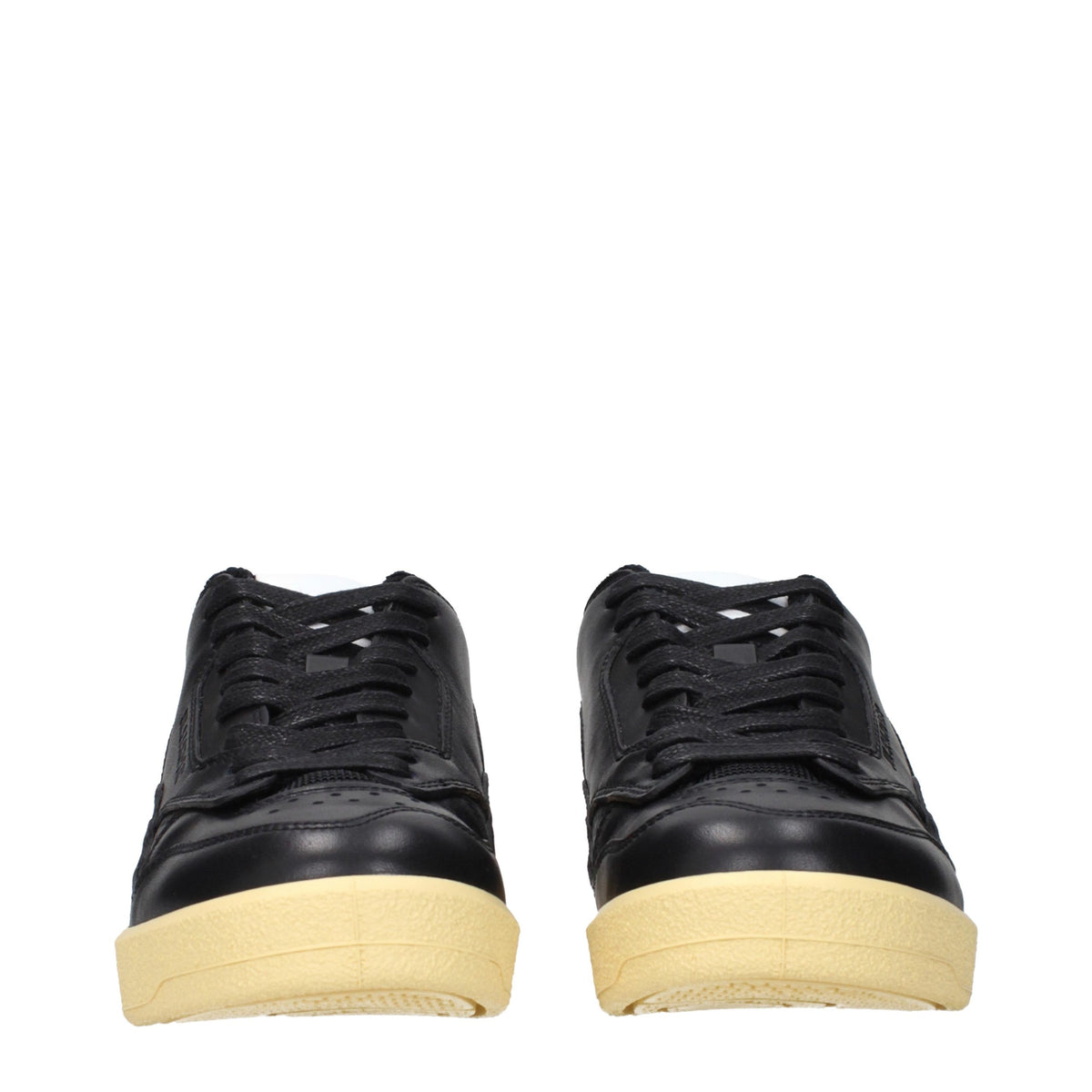 Black Leather Sneakers
